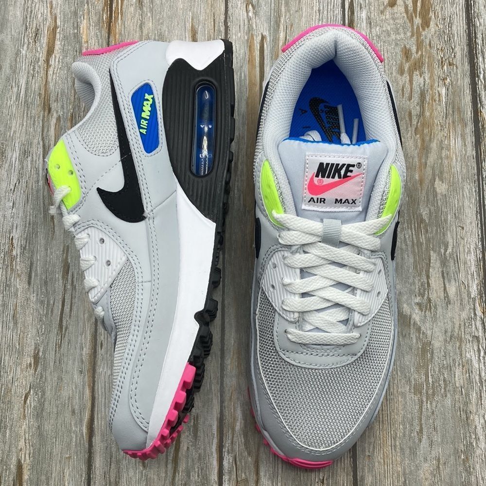 Nike Air Max Men's Sneakers White Gray Black Neon Pink